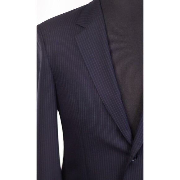 JOS A BANK Mens 38R BlUE Striped Wool Two Button Blazer/Suit Jacket Coat - Picture 6 of 12